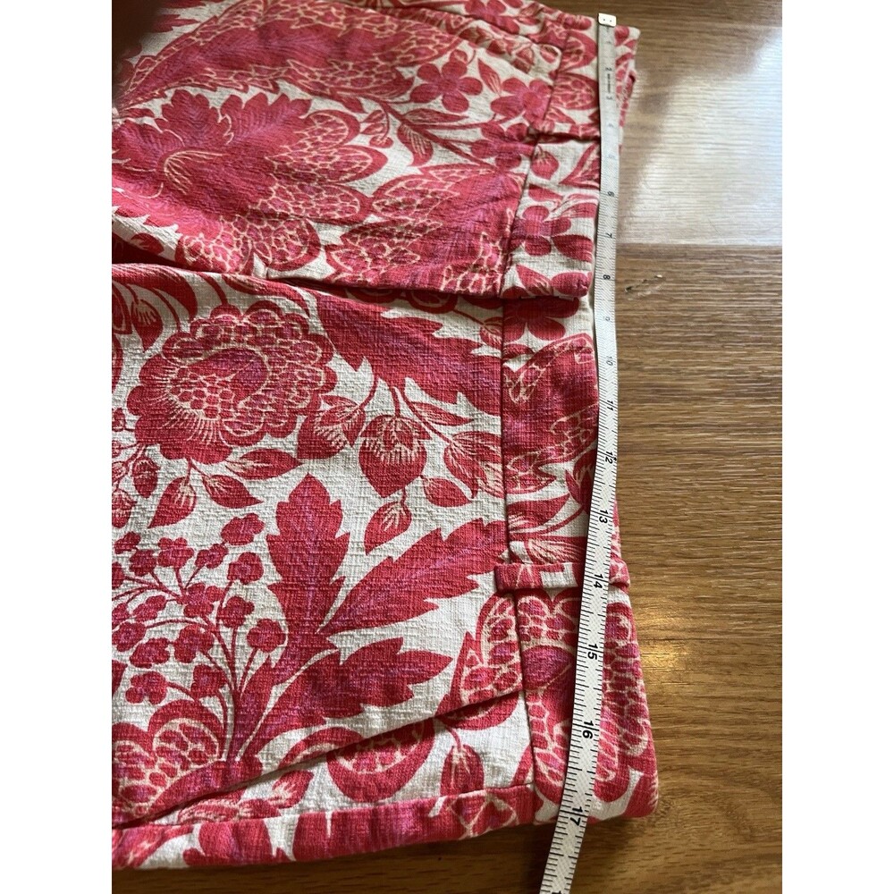 J Crew Pink White Floral Textured Chino Shorts Size 10 - Picture 6 of 9